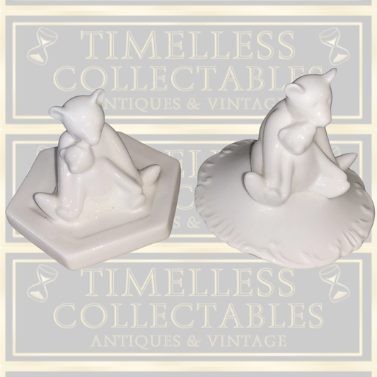 Vintage Royal Crown Derby Teddy Bear Figurines