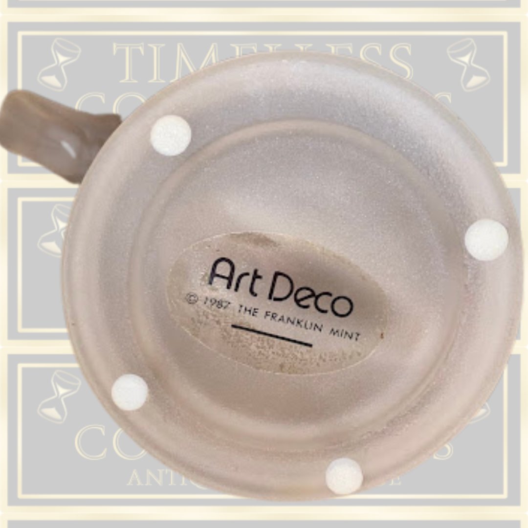 Vintage Glass Horse Sculpture Art Deco Frosted