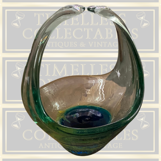 Mdina Glass Basket Paperweight