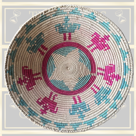 Vintage Ethiopian Hand Woven Mesob basket