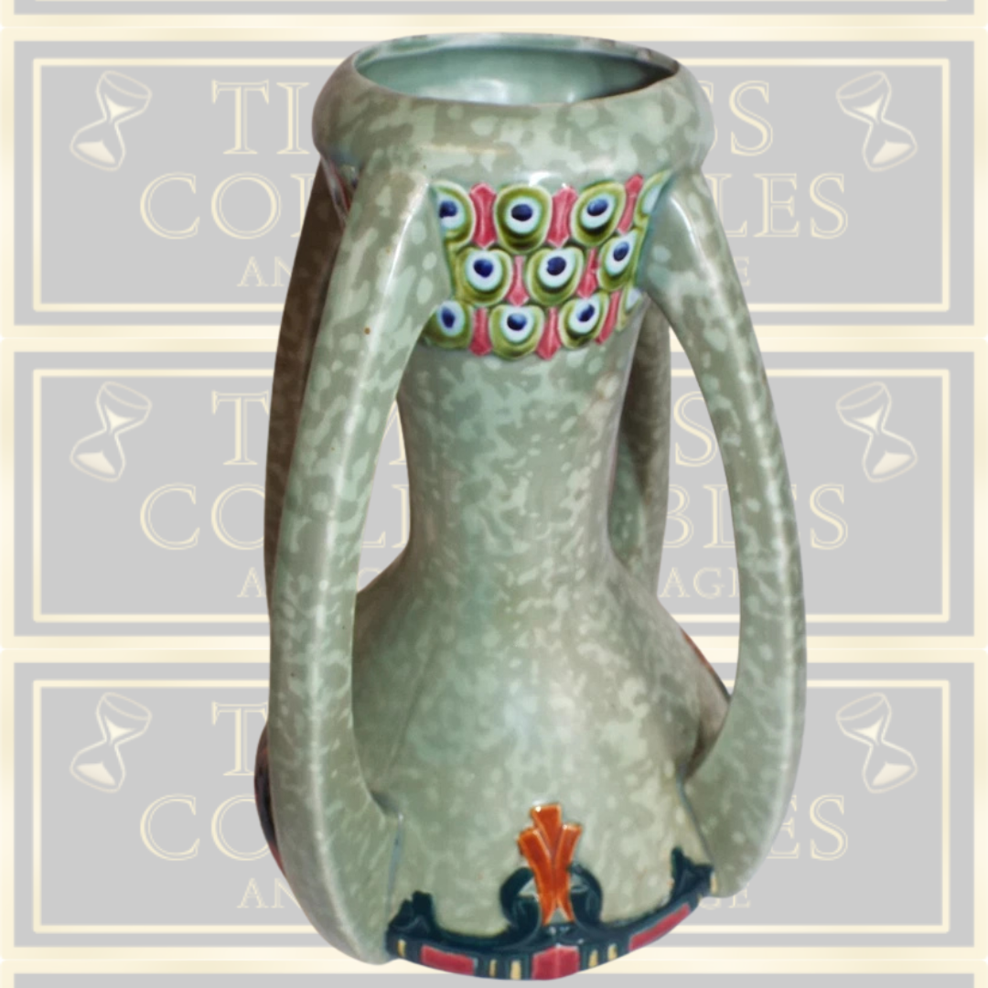 Vintage Royal Dux Secessionist Style Four Handle Vase