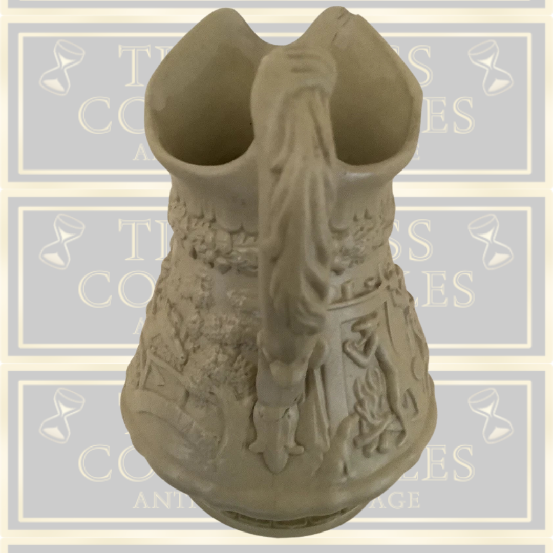 Antique W Ridgway & Co Relief Moulded Stoneware Jug