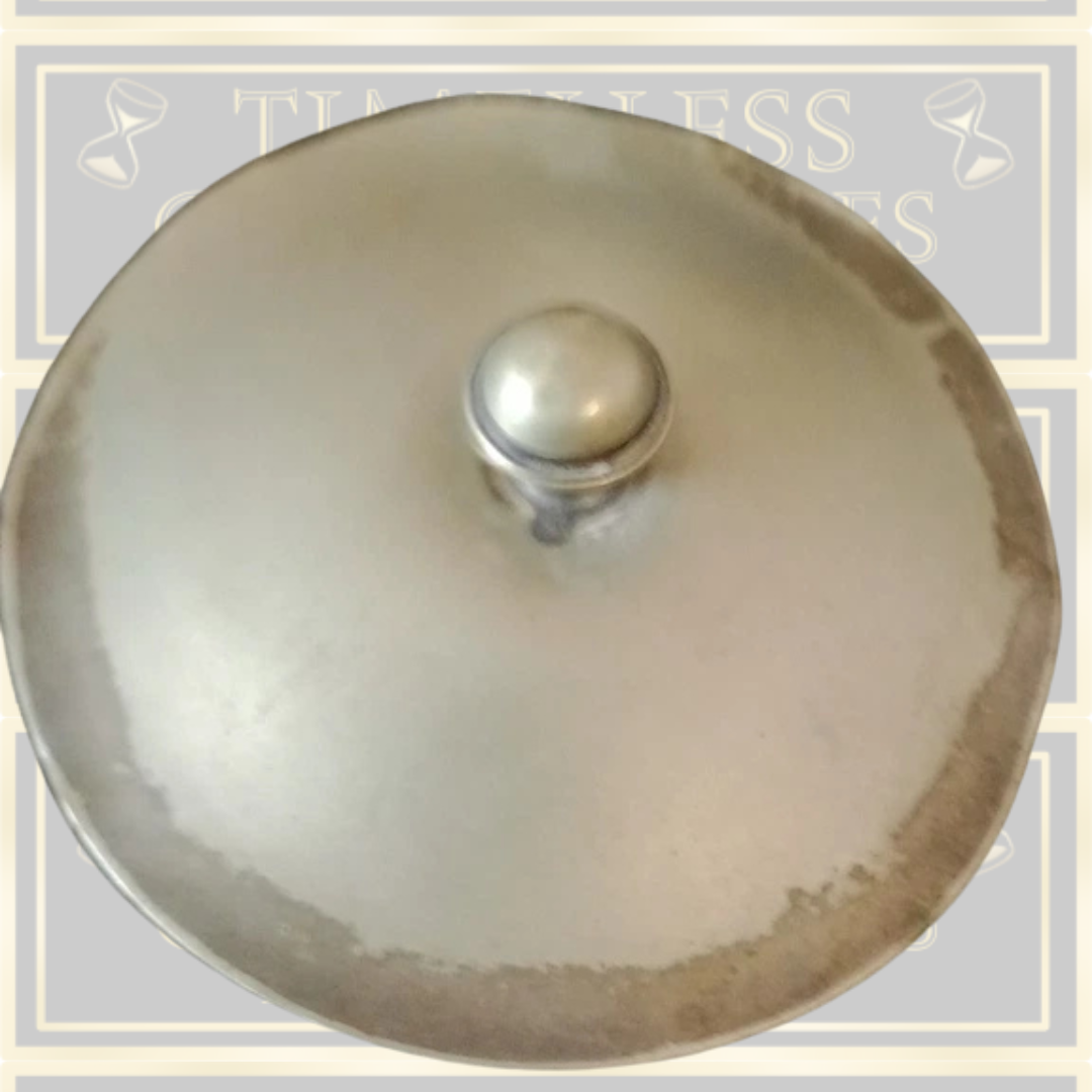 Vintage Ceramic And Silver Biscuit Barrel