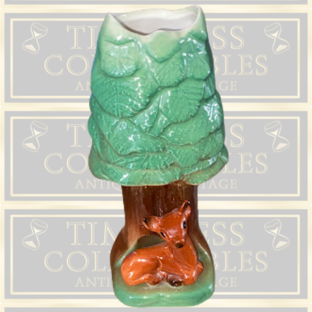 Vintage eastgate fawn and tree vase