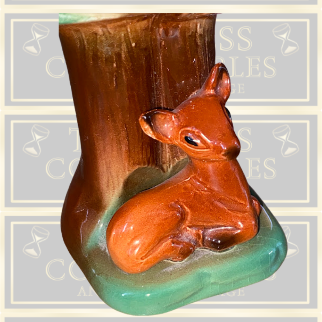 Vintage eastgate fawn and tree vase