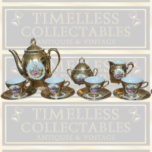 Vintage Gold Plated Japan Tea Set