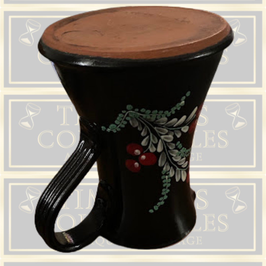 Vintage hand painted floral berries pitcher