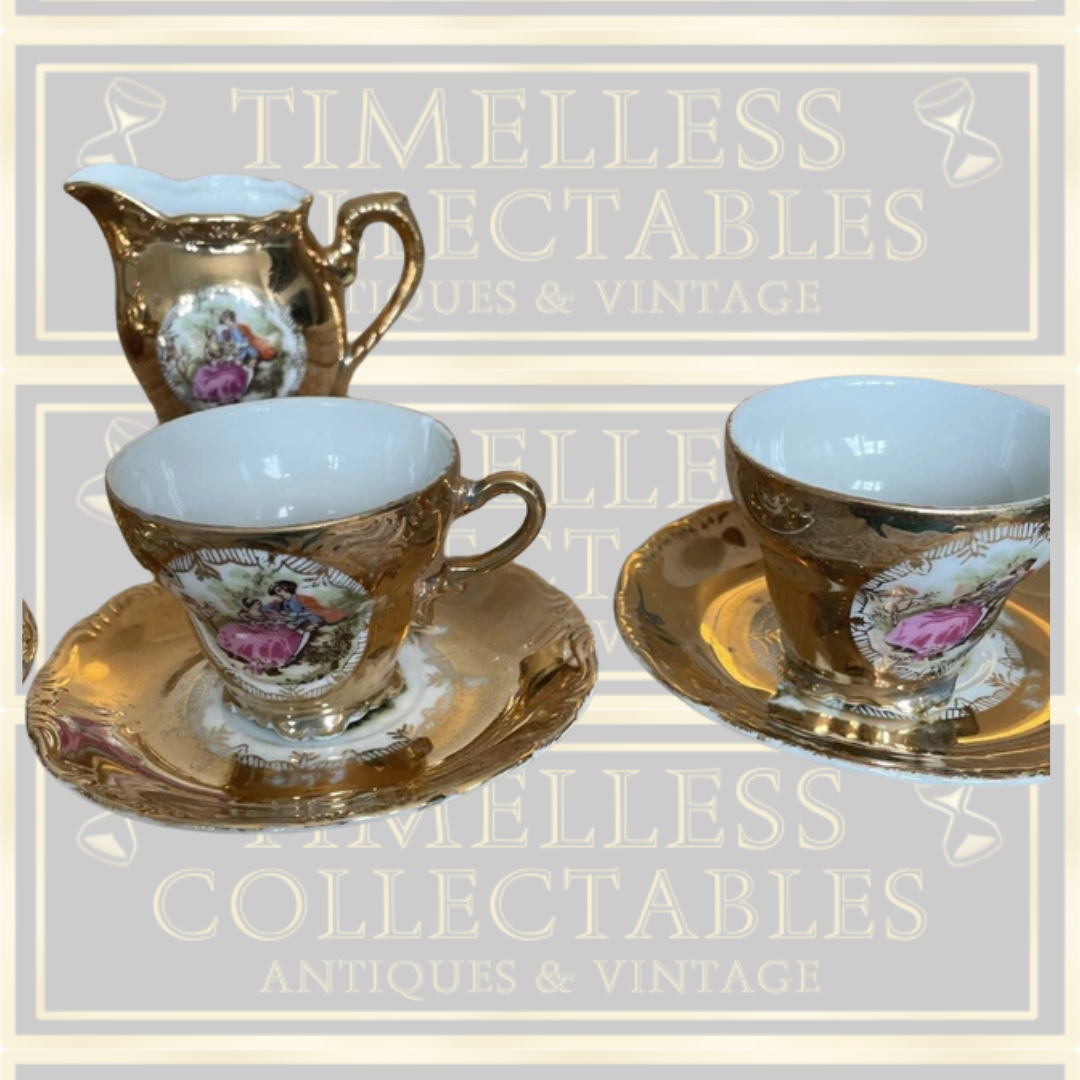 Vintage Gold Plated Japan Tea Set