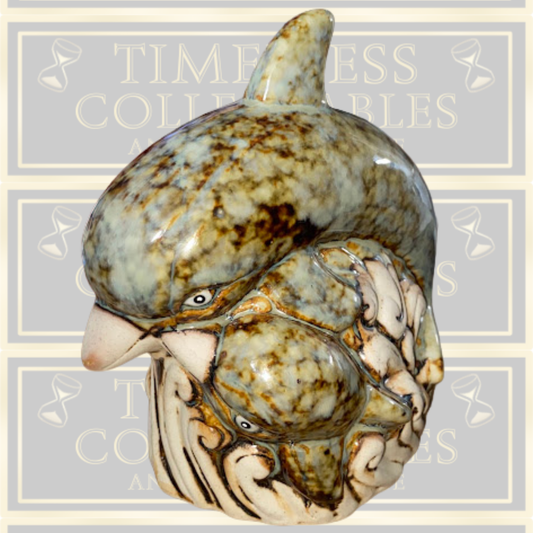 Vintage Dolphins Jumping Bisque And Porcelain