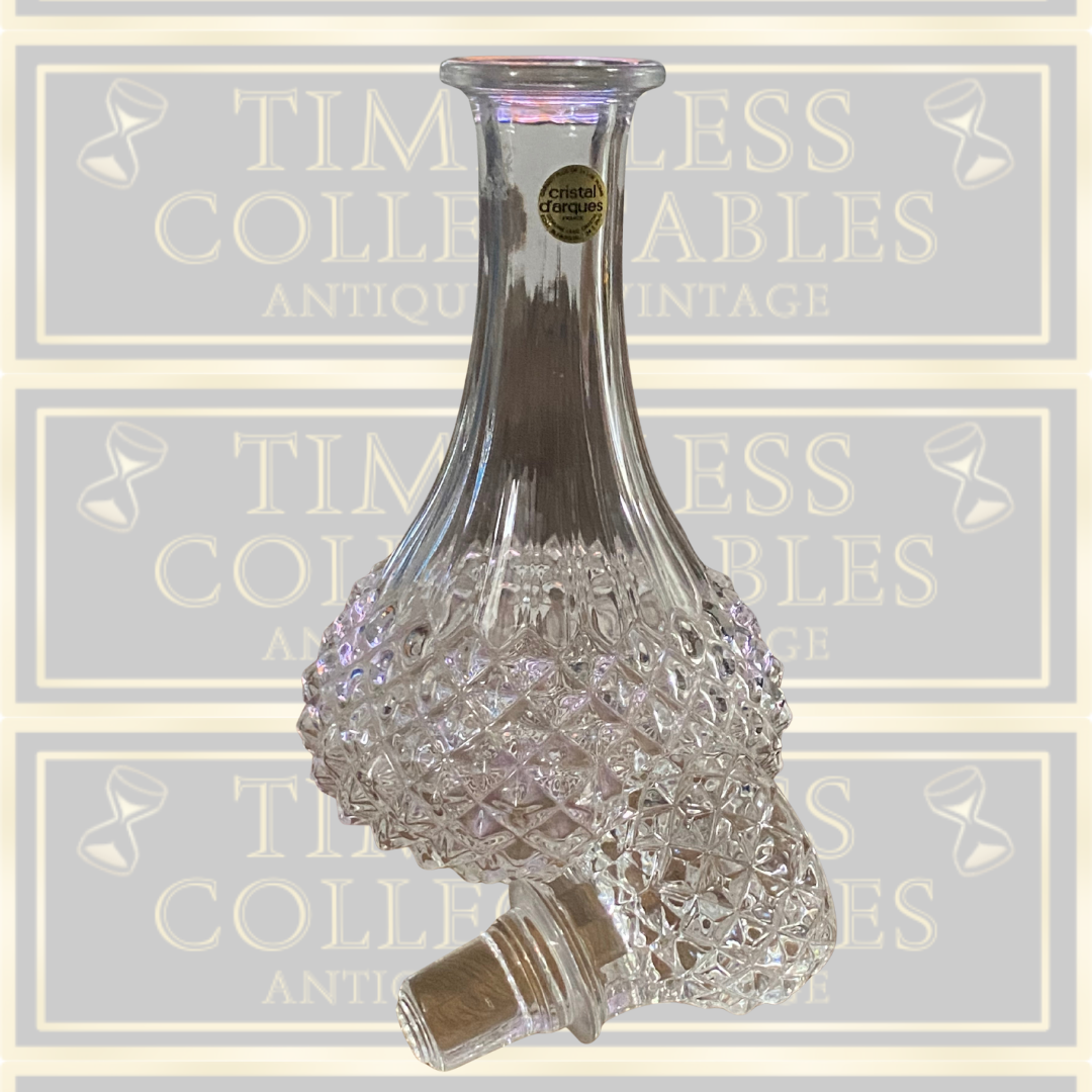 Vintage Crystal D’Arques French Glass Lead Crystal Decanter