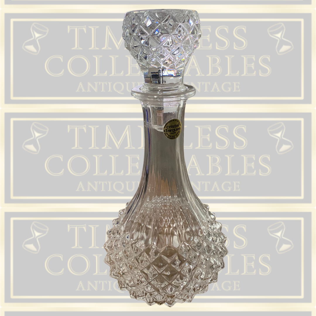 Vintage Crystal D’Arques French Glass Lead Crystal Decanter