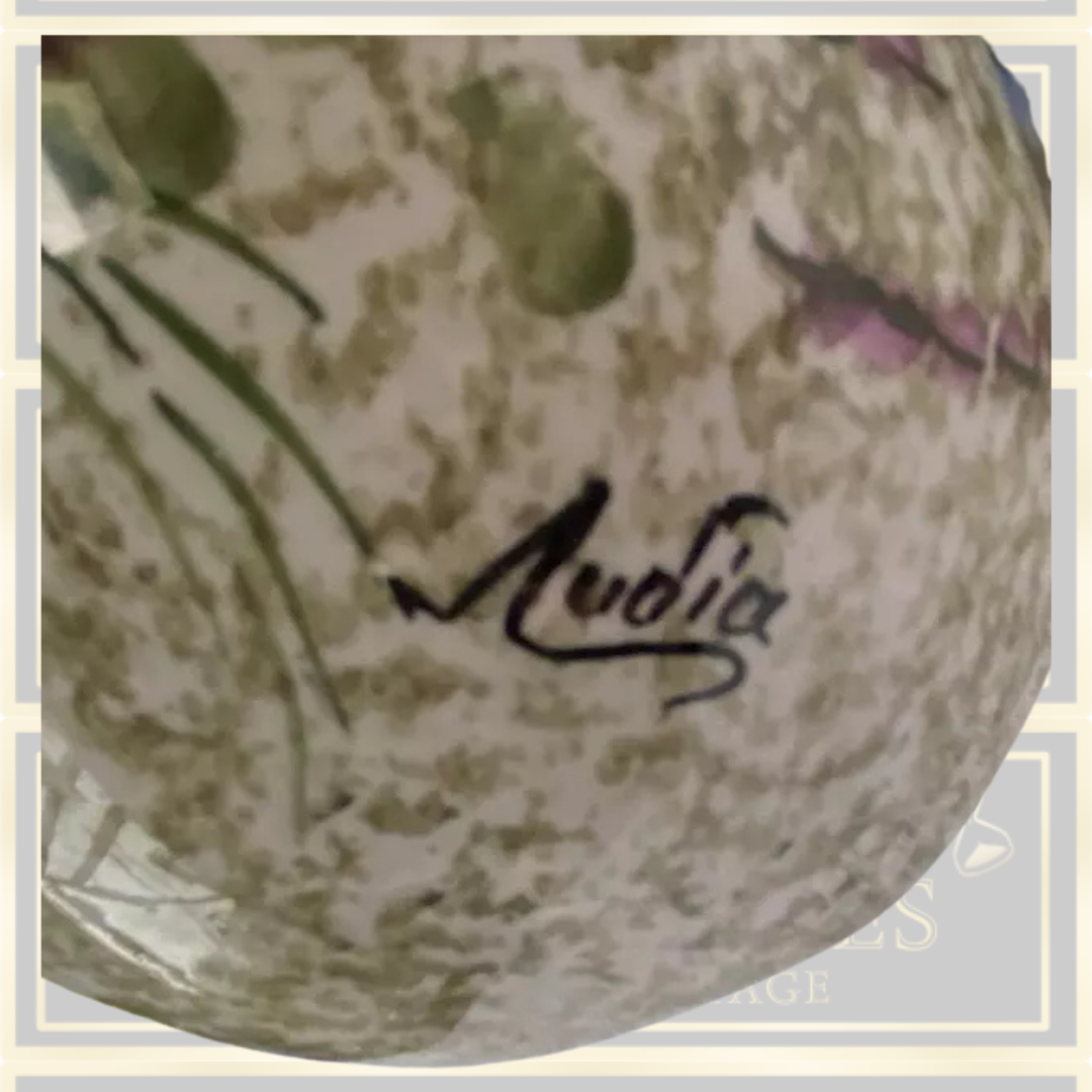 Vintage Hand-Painted Floral Pottery