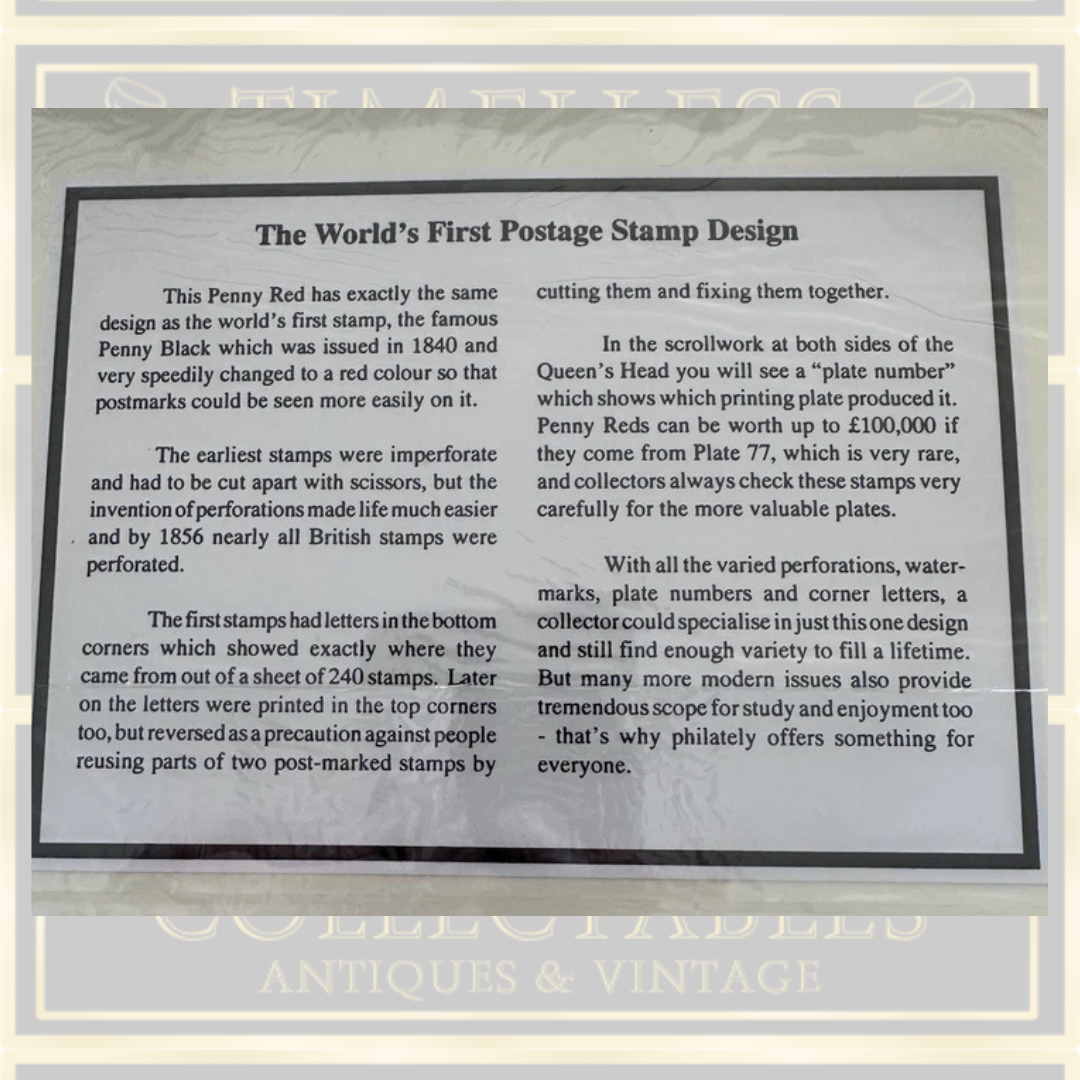 Victorian One Penny Red (JE) – Mounted, Original Plastic Wrapping