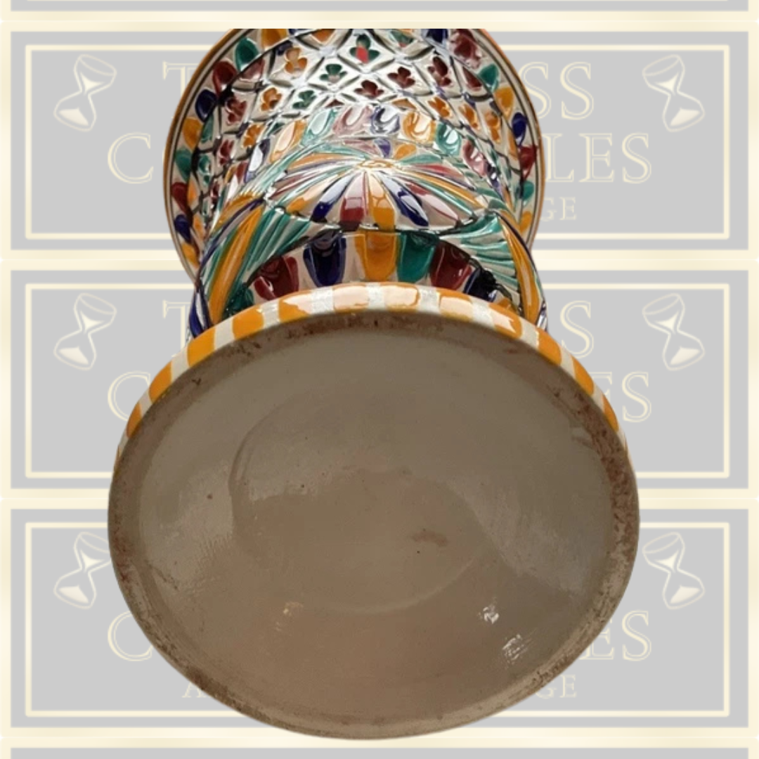 Vintage Multi Coloured Lattice Vase