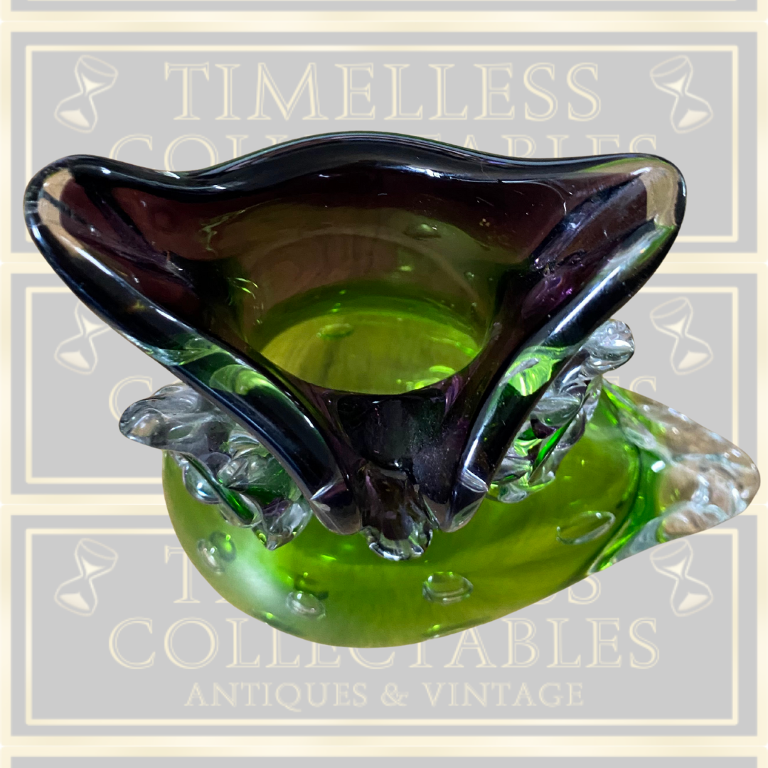 Vintage Hand Blown Murano Glass Owl