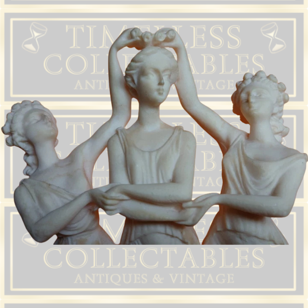 Vintage Alabaster Hand Carved Soldatos Statue