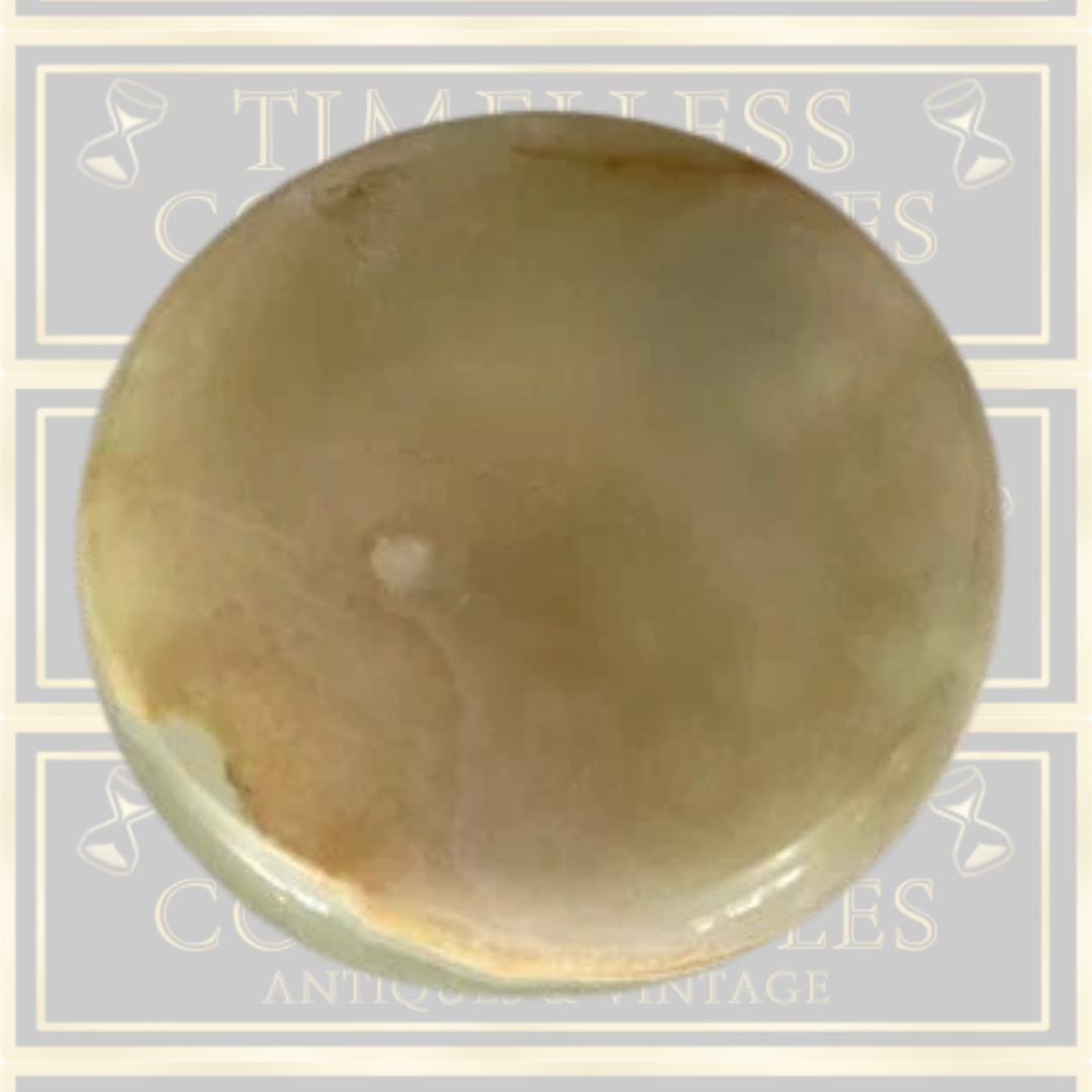 Vintage TIM Desk Onyx Thermometer Paperweight