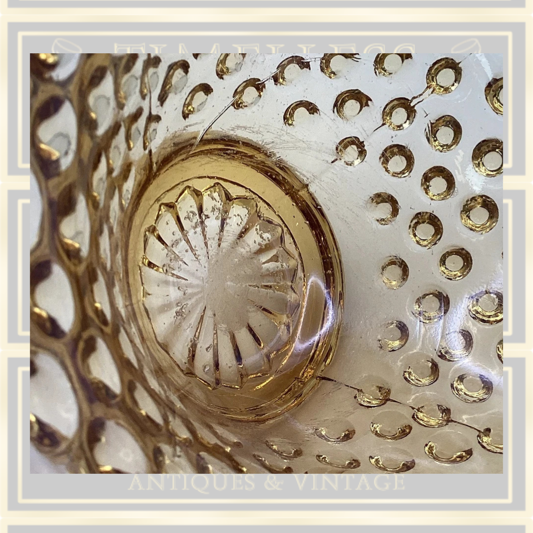 Vintage Amber Glass Swan Figurine Bowl