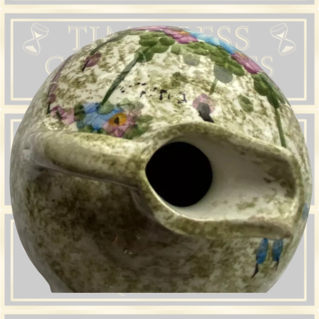 Vintage Hand-Painted Floral Pottery