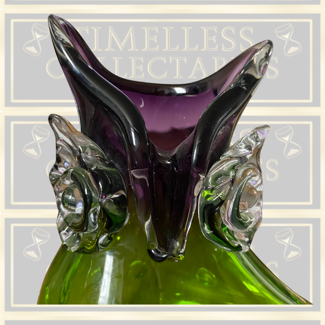 Vintage Hand Blown Murano Glass Owl