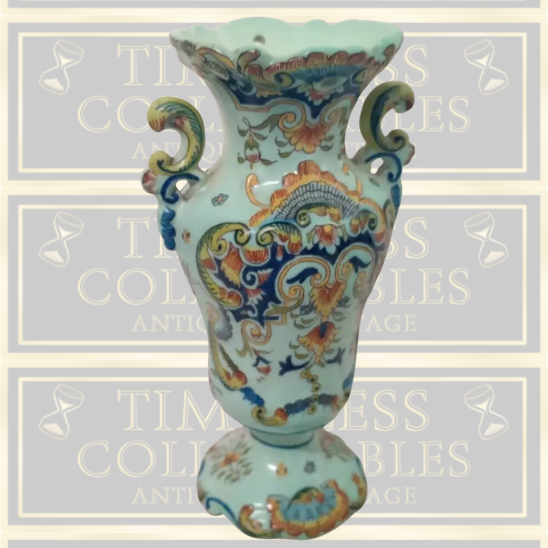 Antique Ceramic Floral Hanging Vase