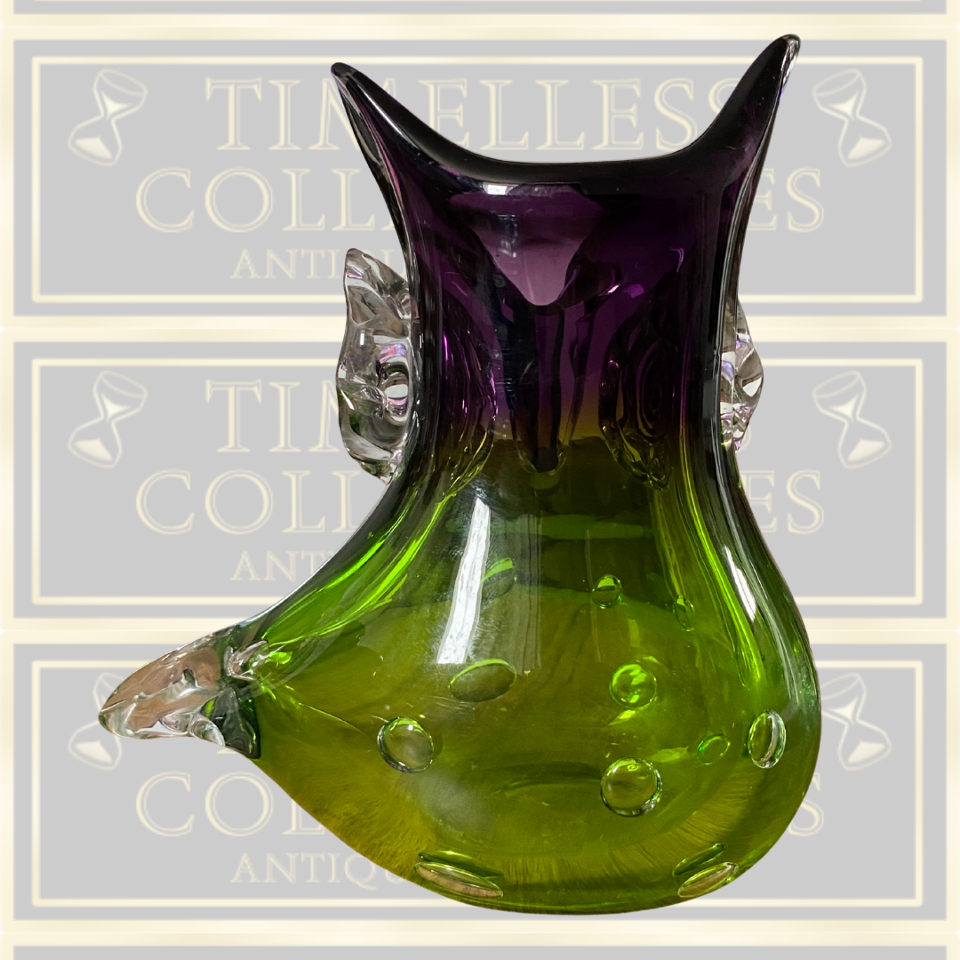 Vintage Hand Blown Murano Glass Owl