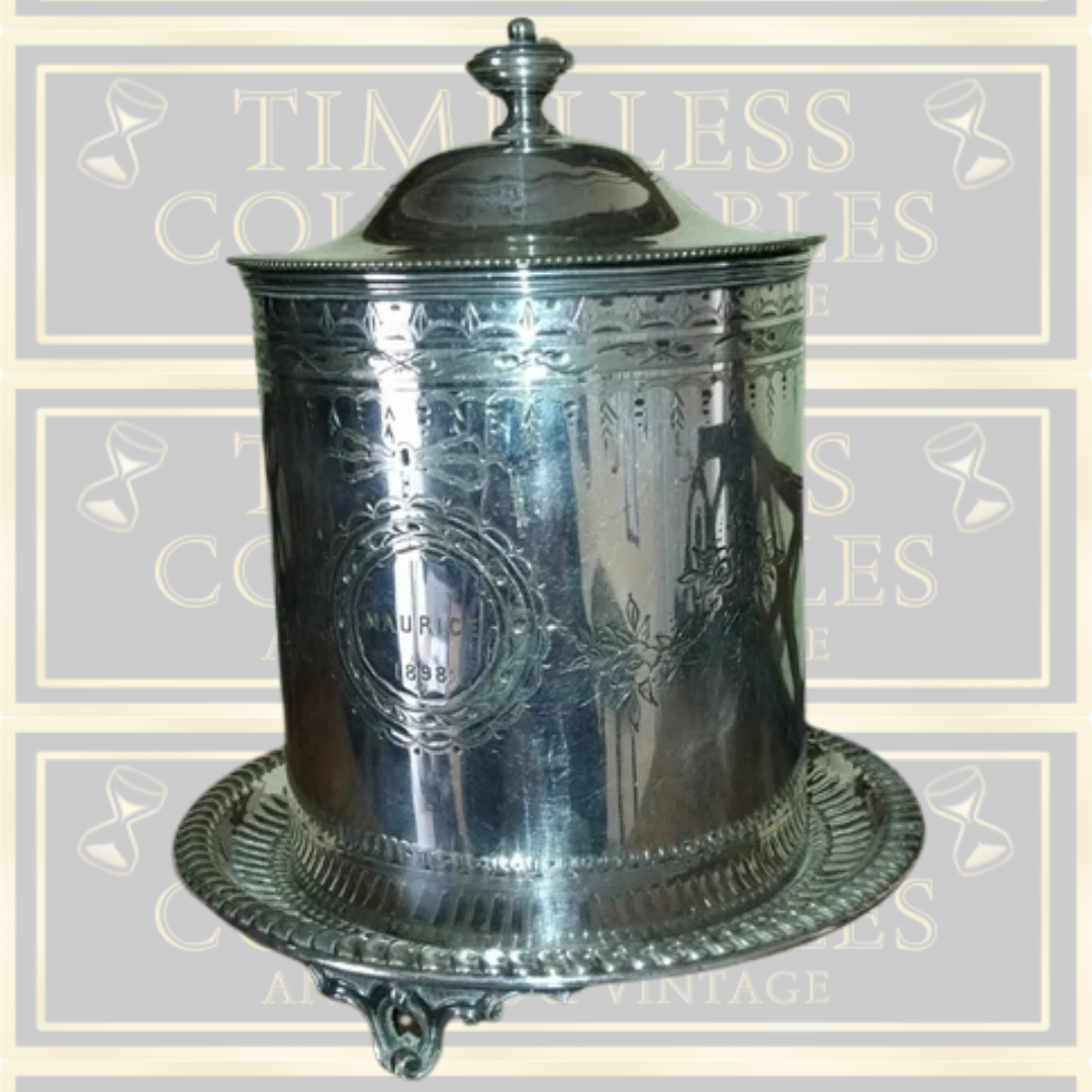 Antique Victorian Silver Plated Tea Caddy
