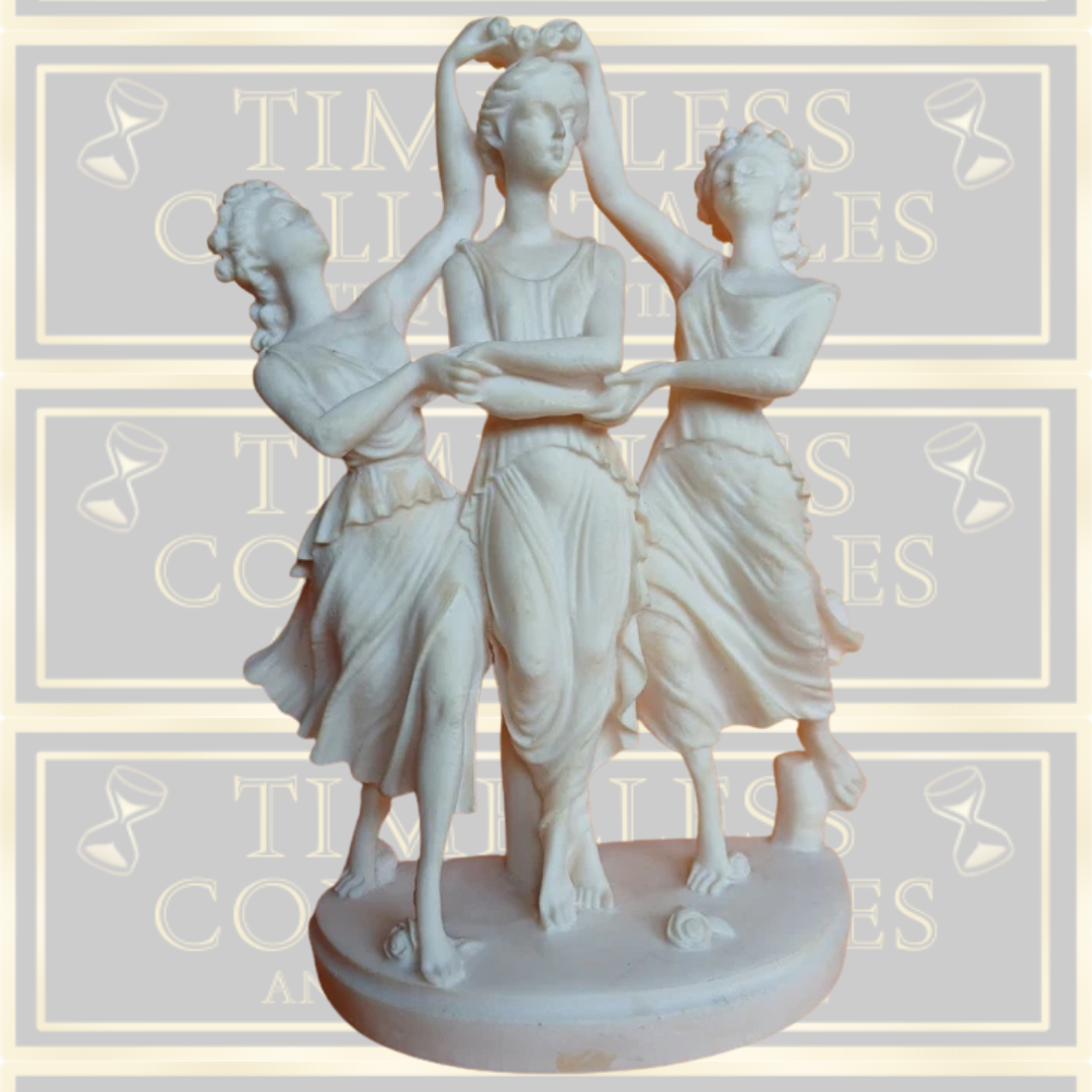 Vintage Alabaster Hand Carved Soldatos Statue