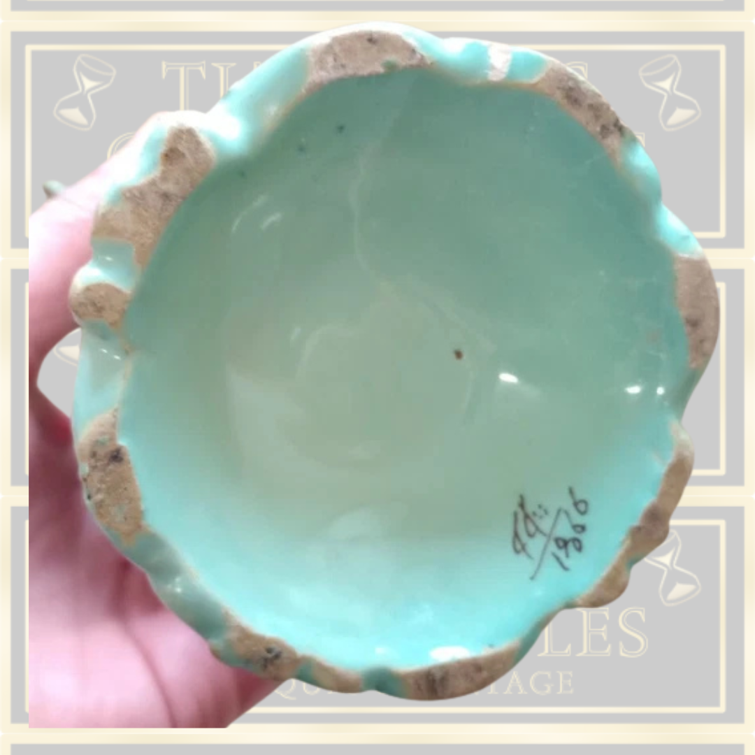 Antique Ceramic Floral Hanging Vase