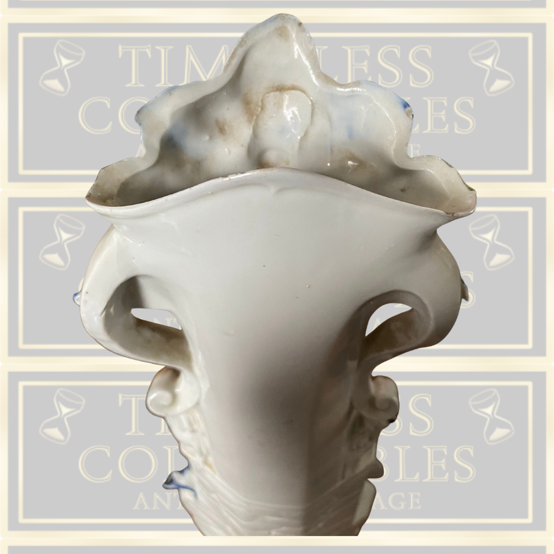 Antique Meissen Porcelain German Male Figure Colourful Vase