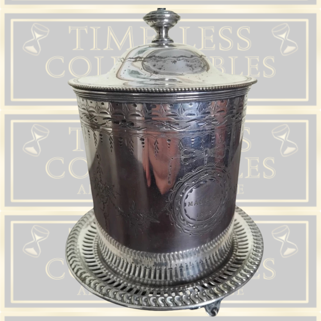Antique Victorian Silver Plated Tea Caddy