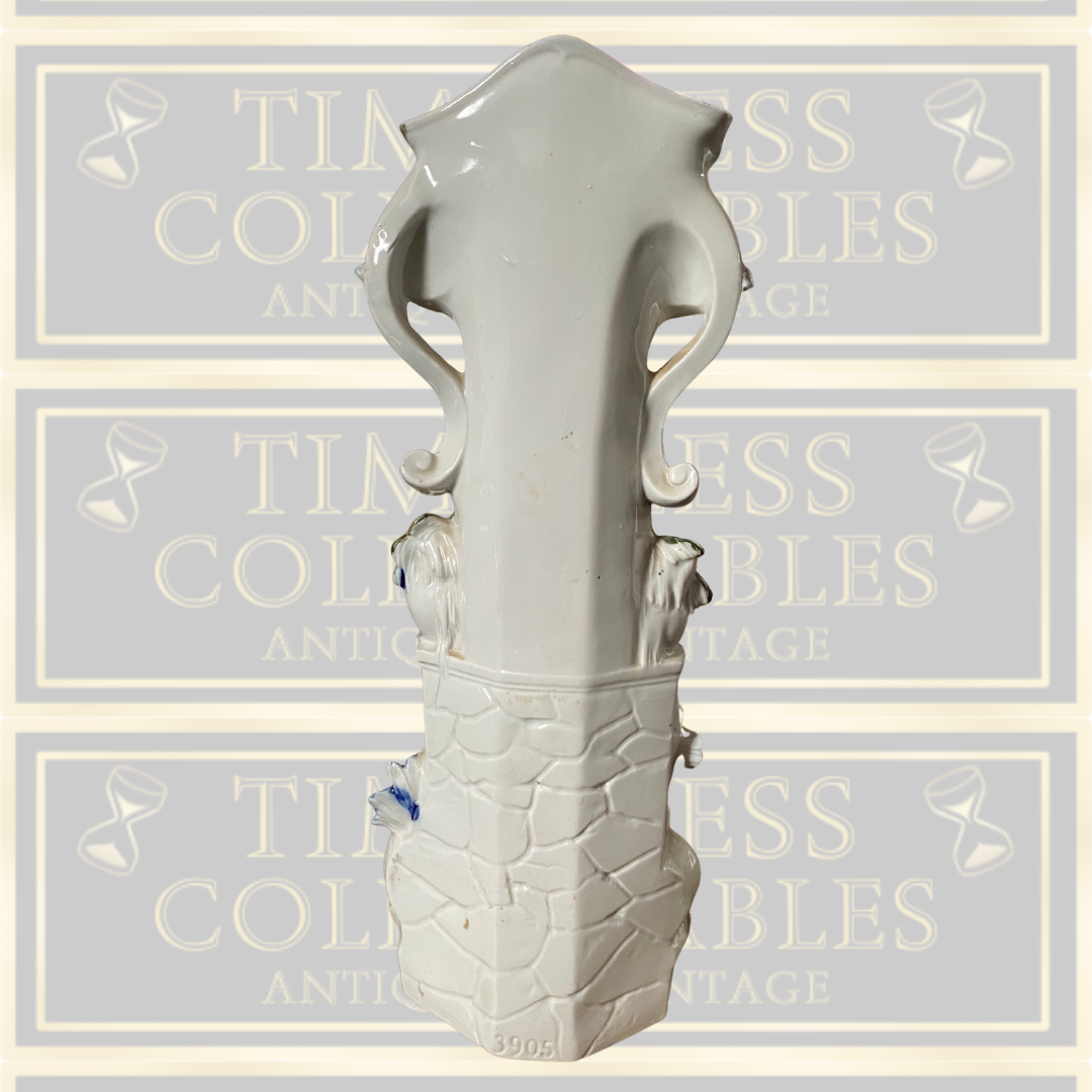 Antique Meissen Porcelain German Male Figure Colourful Vase