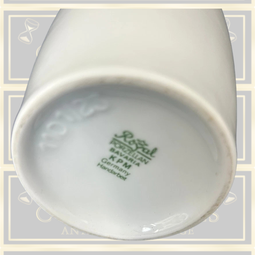 Vintage Royal Porzellan Bavaria KPM Handarbeit Floral Vase