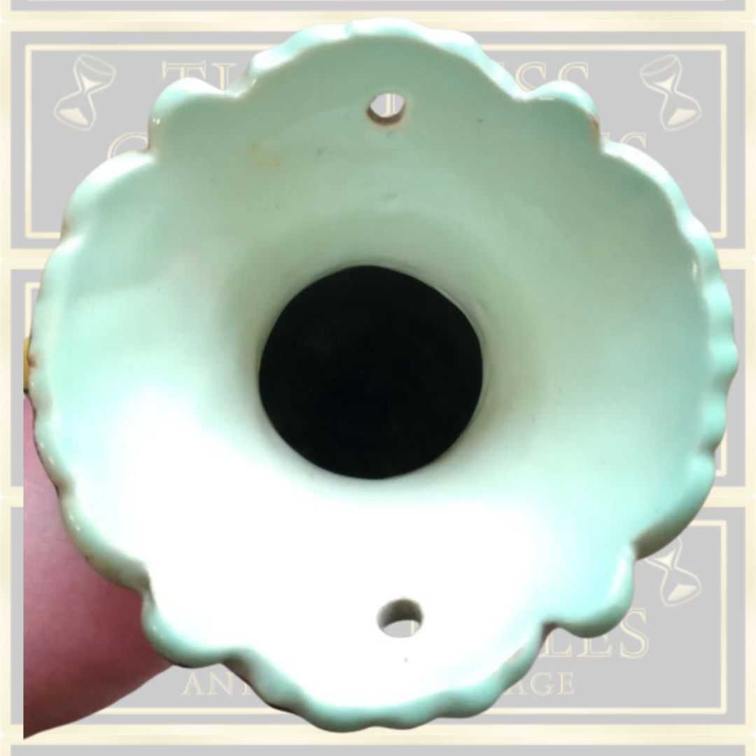 Antique Ceramic Floral Hanging Vase