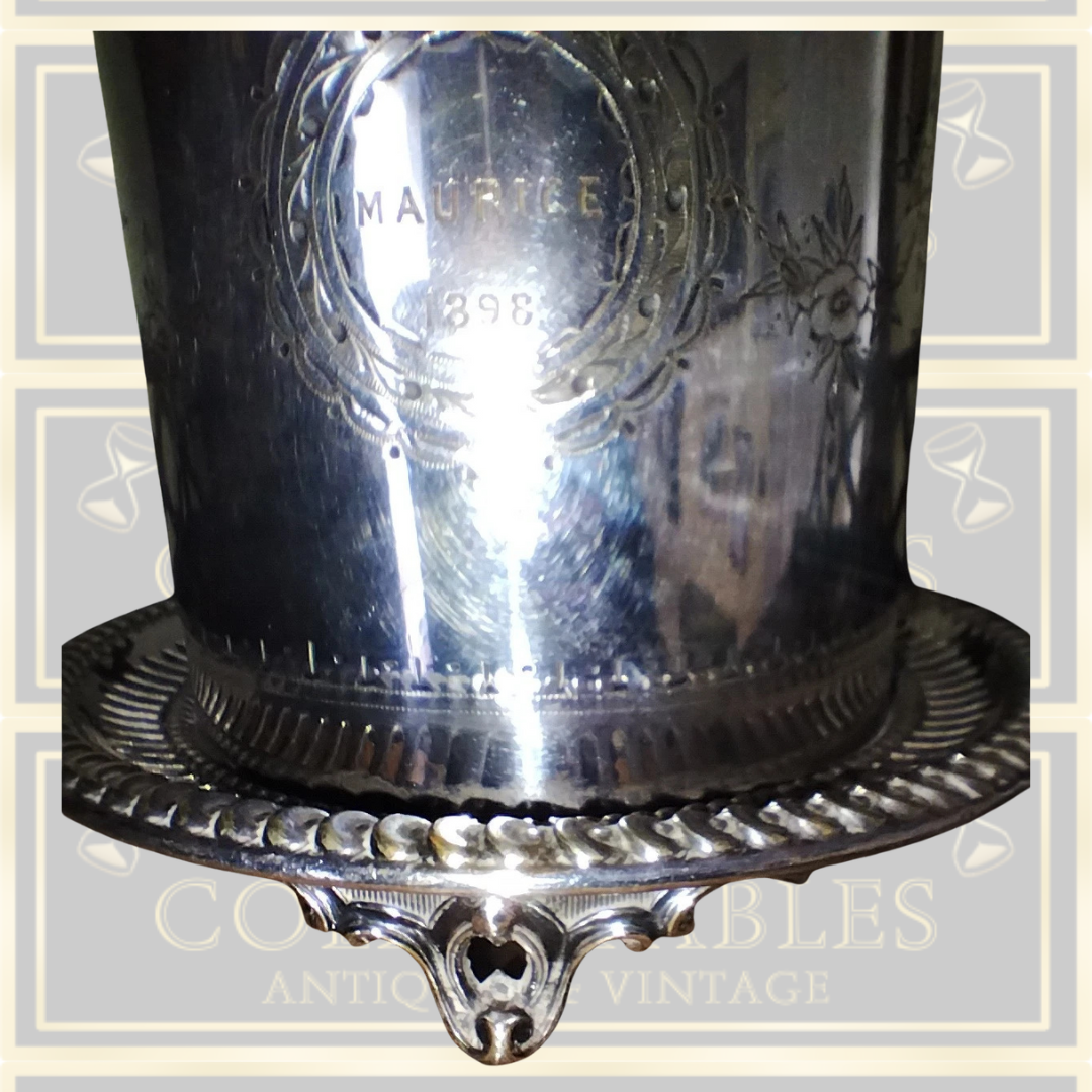 Antique Victorian Silver Plated Tea Caddy