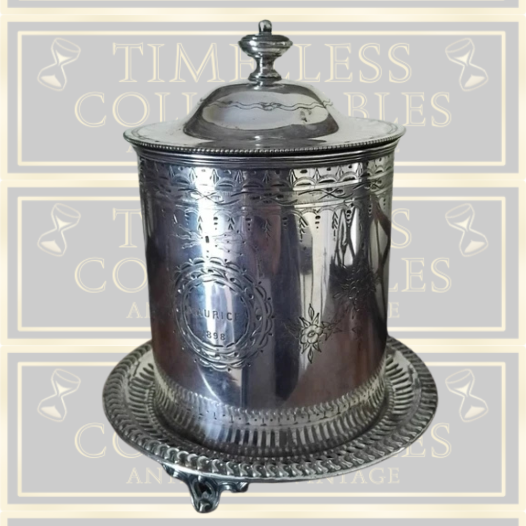 Antique Victorian Silver Plated Tea Caddy