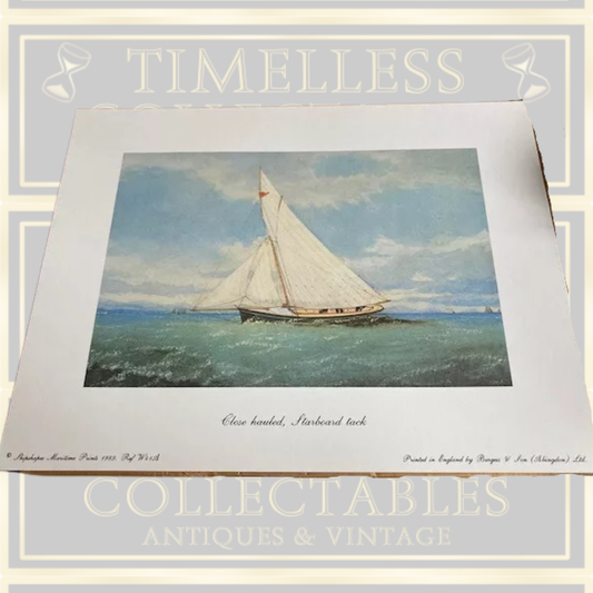 Vintage Shipshapes Maritime Print 1989