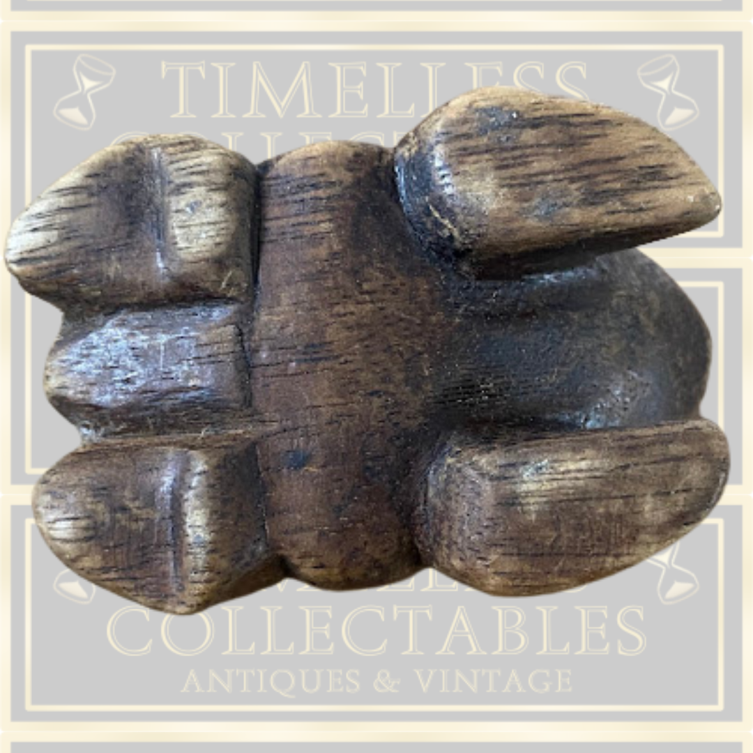 Vintage Wooden Guiro Frog Instrument