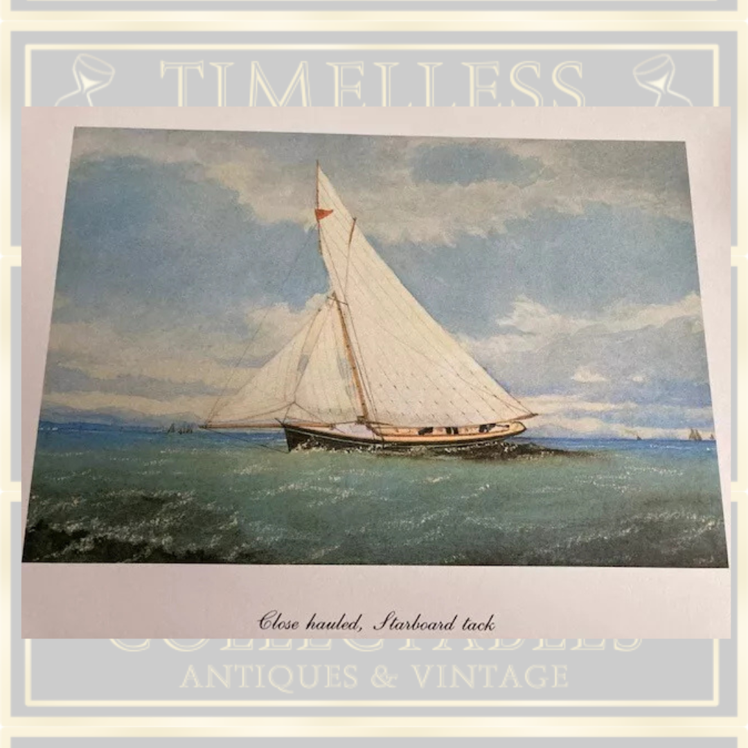 Vintage Shipshapes Maritime Print 1989