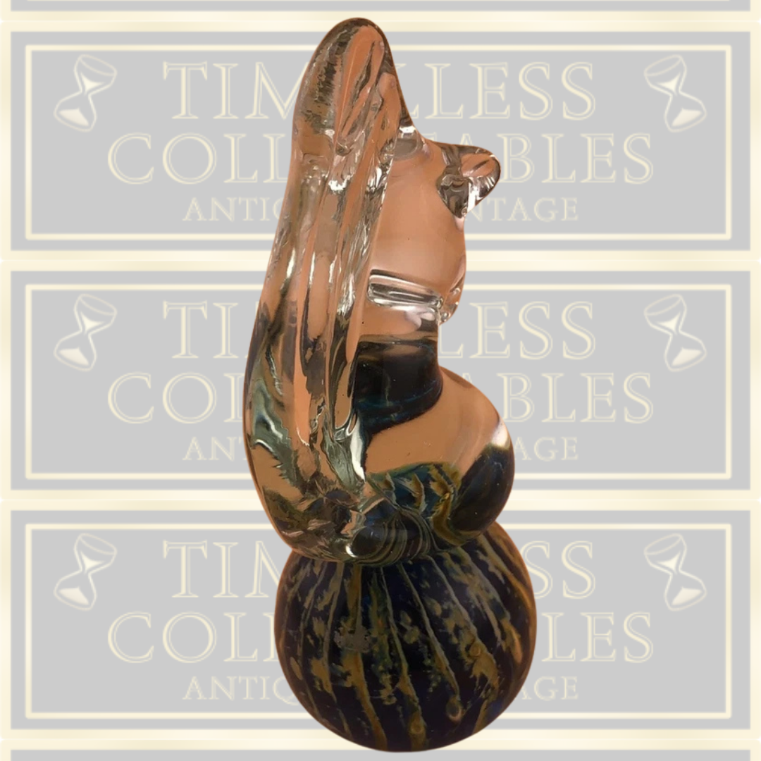 Vintage Mdina Blue Summer Horse Paperweight