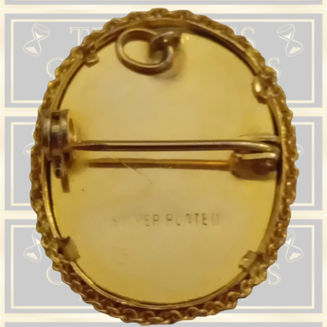 Vintage Minatare Hand Painted Portrait Brooch/Pendant