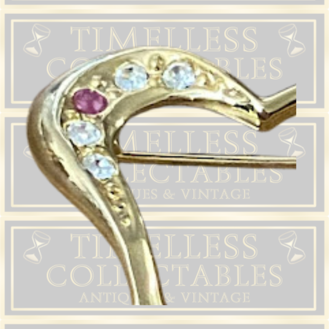 Vintage heart-shaped brooch