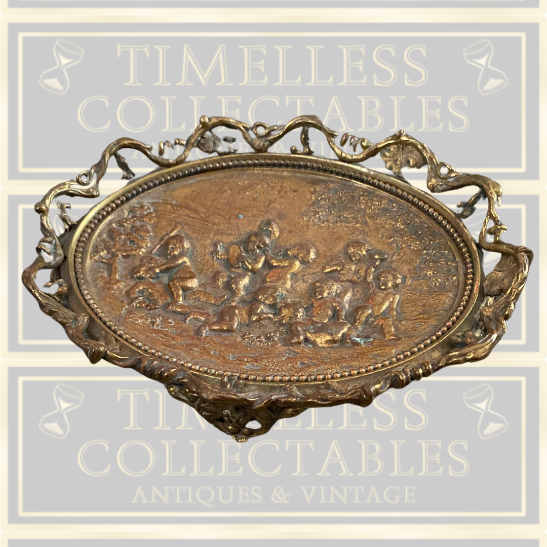 Antique cherub plaque